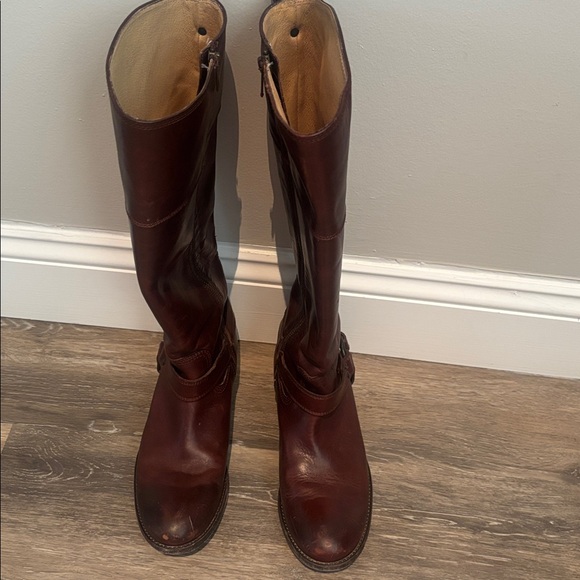 Brown Leather Knee-High Boots - Picture 4 of 4